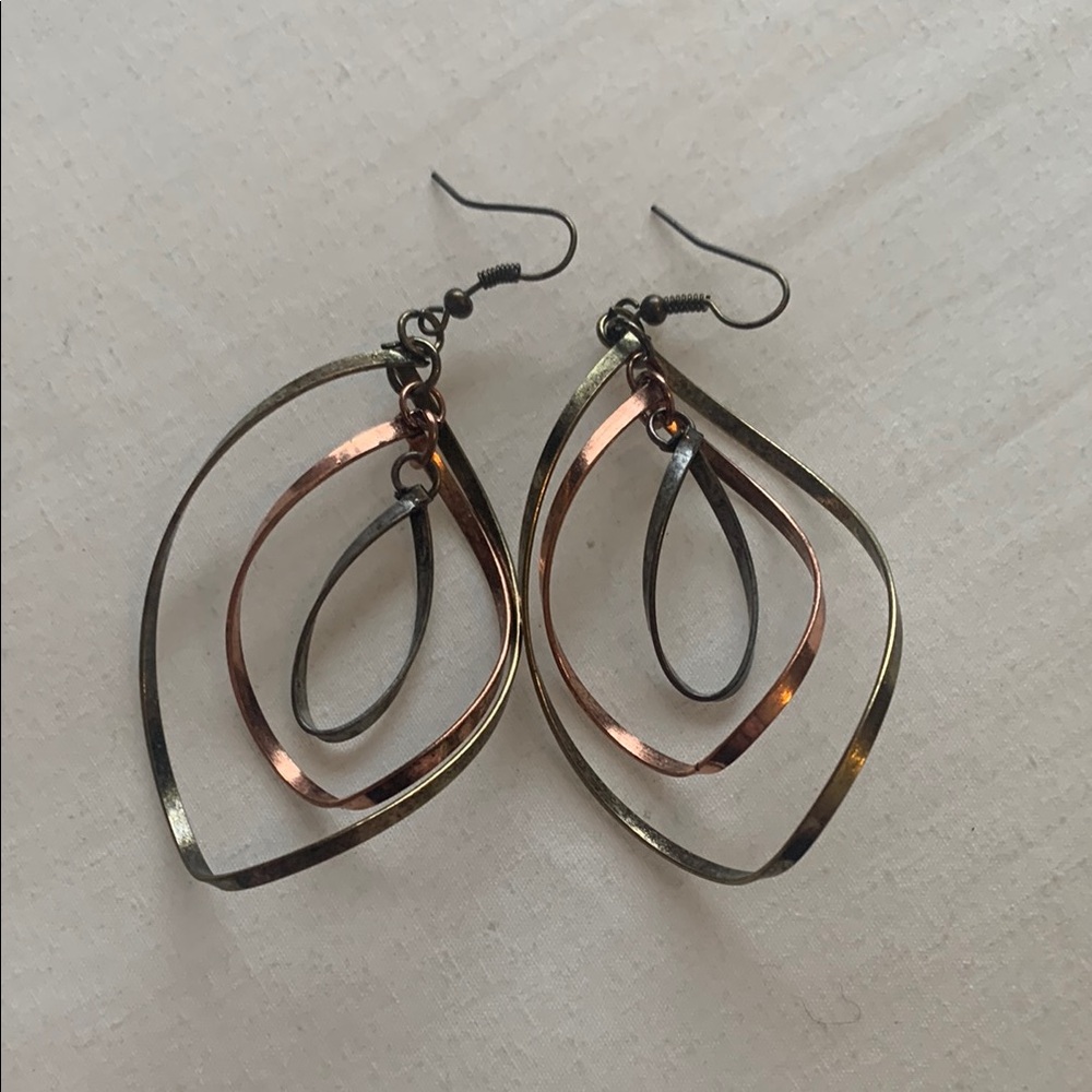 Rustic Mixed Metal Earrings